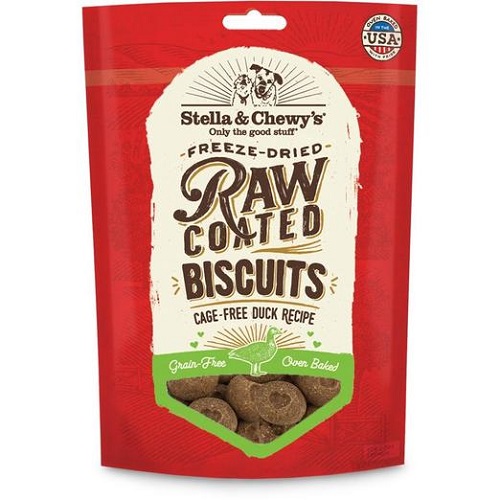 Stella & Chewy’s Freeze-Dried Raw Coated Biscuits Duck Dog Treats 9oz