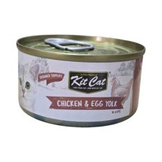 Kit Cat DEBONED Topper Canned Wet Food [MIXABLE - 24 cans x 80g] - Chicken & Egg Yolk