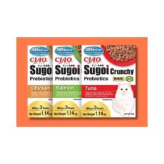 Ciao Sugoi Crunchy Prebiotics Dry Cat Food 1.14kg (380g x 3) Tuna / Chicken / Salmon