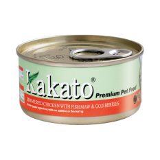 Kakato Human Grade Canned Wet Food for Dogs & Cats (70g) x 12 cans / 24 cans - Chick,FishMaw&Goji