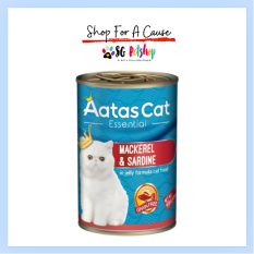 Aatas Cat Essential In Jelly Canned Cat Food 400g - Mackerel & Sardine