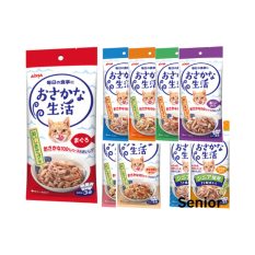 Aixia Fish Life Assorted Cat Wet Pouches (60g x3pouches per pkt) - Dried Skipjack
