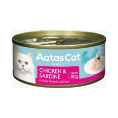 Aatas Cat Classic Chicken Series (80g x 24 Cans) - Chicken & Sardine
