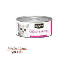Kit Cat DEBONED Topper Canned Wet Food [MIXABLE - 24 cans x 80g] - Chicken & Prawn