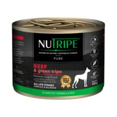 Nutripe DOG Pure Gum-Free Wet Food 185g (12 cans / 24 cans) - Dog - Beef