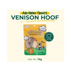 aTwoValley Air Dried for Dogs Venison/Beef/Shark Meat 40g - 160g - Venison Hoof 70g