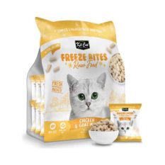 Kitcat Freeze Bites Raw Food For Cats - Rabbit 15gx15 Packs (225g) - Chicken & Goat Milk