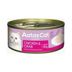 Aatas Cat Classic Chicken Series (80g x 24 Cans) - Chicken & Crab