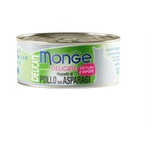 Monge DELICATE Chicken Based Cat Canned Food (80g x 24 Cans) - Chicken & Asparagus
