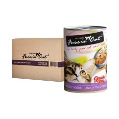 Fussie Cat Wild Caught Tuna Range Wet Cat Canned Food 400g (24 Cans) - Tuna Salmon (new)