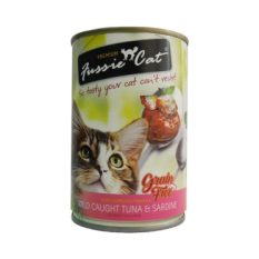 Fussie Cat Wild Caught Tuna Range Wet Cat Canned Food 400g (24 Cans) - Tuna & Sardine
