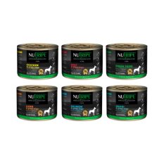 Nutripe DOG Pure Gum-Free Wet Food 185g (12 cans / 24 cans) - Mix4(no-choose)