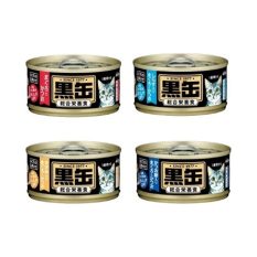 Aixia Kuro-Can Skipjack Tuna & Tuna Complete Meal canned Cat Food (80g) - Random MIX
