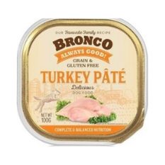 Bronco Tray Dog Food 100g - Premium Quality, Rich & Health Boost - Turkey