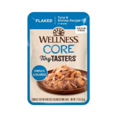 Wellness CORE Tiny Tasters Flaked Grain-Free Pouches For Cats 1.75oz - Tuna & Salmon(12pkt)