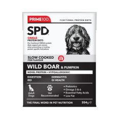 Prime100 SPD SLOW COOKED Single Protein Diets for Adult Dogs 354g - Wild Boar Pumpkin