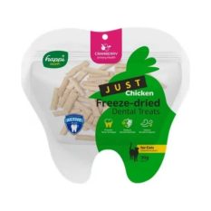 Happi Skippi Just Freeze-Dried Dental CAT Treats 30g - Urinary Health and Hairball Control - Cranberry w/ Chicken