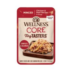 Wellness CORE Tiny Tasters Minced Grain-Free Pouches For Cats & Kitten 1.75oz7 - Chicken