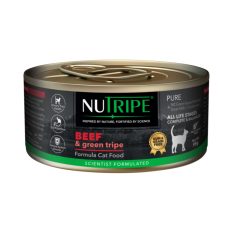 Nutripe CAT Pure with Green Tripe Gum Free Wet Food (95g x 24cans) - Beef