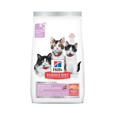 Hill's - Kitten Sensitive Stomach & Skin Salmon & Brown Rice Receipt  3.5lbs (1.58kg)