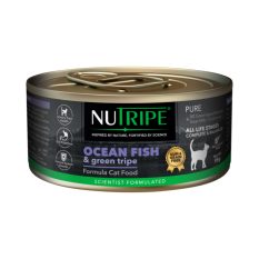 Nutripe CAT Pure with Green Tripe Gum Free Wet Food (95g x 24cans) - Ocean Fish