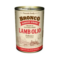 Bronco Olio Grain & Gluten Free Wet Dog Food 390g - Lamb