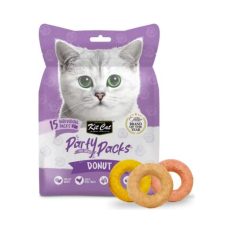 Kit Cat Party Packs Freeze Dried Cat Treats - Poached Egg, Love Bites, Ice-Cream , Lollipop, Donut, Cheese, Cat Grass - Donut