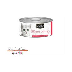 Kit Cat DEBONED Topper Canned Wet Food [MIXABLE - 24 cans x 80g] - Chicken & Crabstick