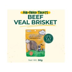 aTwoValley Air Dried for Dogs Venison/Beef/Shark Meat 40g - 160g - Veal Brikset 50g