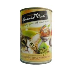 Fussie Cat Wild Caught Tuna Range Wet Cat Canned Food 400g (24 Cans) - Tuna Shirasu