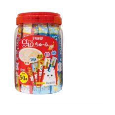 Ciao Churu festive Packs (50 Sticks) ⭐ Cat Treat Food Wet Snack Japan Quality Famous Kitten Liquid - Tuna Mix (Red)