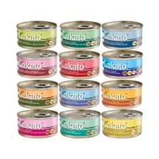 Kakato Human Grade Canned Wet Food for Dogs & Cats (70g) x 12 cans / 24 cans - Tuna Random MIX