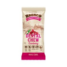 Bronco Dental Chew for Dogs18g - Cranberry