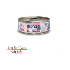 Monge NATURAL Cat Wet Food 80g - Tuna/Chic w/ Shrimp