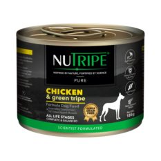 Nutripe DOG Pure Gum-Free Wet Food 185g (12 cans / 24 cans) - Dog - Chicken