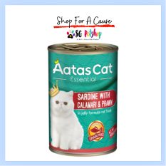 Aatas Cat Essential In Jelly Canned Cat Food 400g - Sardine, Cal, Prawn