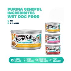 [Bundle of 3] Purina Beneful IncrediBites Wet Dog Food 85g – Real Meat Chunks, Small Breed Formula - Random MIX