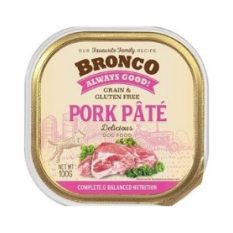 Bronco Tray Dog Food 100g - Premium Quality, Rich & Health Boost - Pork