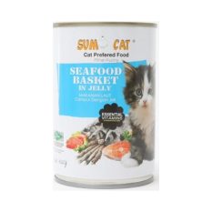Sumo Cat Seafood Basket in Jelly Cat Canned Food 400g Carton (24 Cans)