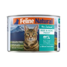 [Bundle 6 Cans] Feline Natural Canned Wet Cat Food [170g] - Beef & Hoki