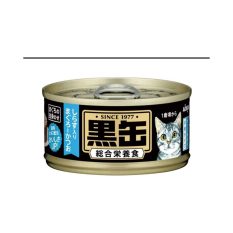 Aixia Kuro-Can Skipjack Tuna & Tuna Complete Meal canned Cat Food (80g) - SJ Tuna Whitebait