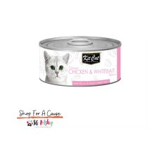Kit Cat DEBONED Topper Canned Wet Food [MIXABLE - 24 cans x 80g] - Chicken & Whitebait