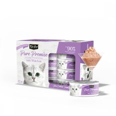 Kit Cat Pure Promise Natural Slow-Cooked Cat Food Bundle of 12 80g - Tuna Chick Whitebait