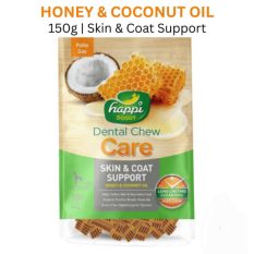 Happi Skippi Dental Chew Care 18pcs/150g (Petite 2.5") HIP JOINT | SKIN COAT | GUT | Happi Doggy - Skin & Coat Support