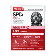 Prime100 SPD SLOW COOKED Single Protein Diets for Adult Dogs 354g - Beef Carrot