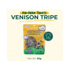 aTwoValley Air Dried for Dogs Venison/Beef/Shark Meat 40g - 160g - Venison Tripe 45g